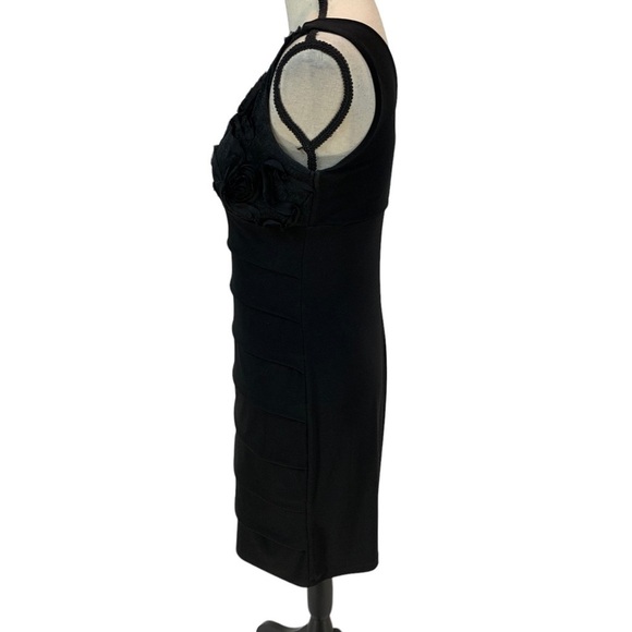 Enfocus Studio Sleeveless V Neck Sheath Dress - Black - size 6 - Picture 4 of 7